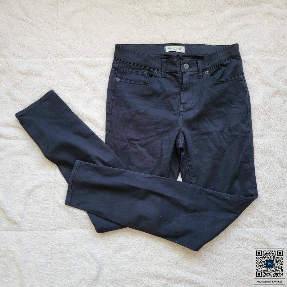 Madewell High Riser Black Skinny Leg Jeans